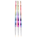 Maxbell 3 Pieces Nails Art Liner Design Decoration Pen Brushes Kit Painting Drawing