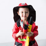 Maxbell 9pcs: Clothes Hat Walkie-talkie, etc Fireman Chief Dress-Up Uniform Cosplay Outfit For Children Role Playing