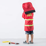 Maxbell 9pcs: Clothes Hat Walkie-talkie, etc Fireman Chief Dress-Up Uniform Cosplay Outfit For Children Role Playing