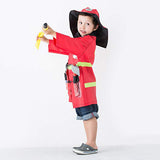 Maxbell 9pcs: Clothes Hat Walkie-talkie, etc Fireman Chief Dress-Up Uniform Cosplay Outfit For Children Role Playing