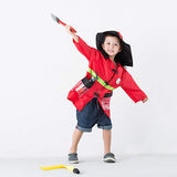Maxbell 9pcs: Clothes Hat Walkie-talkie, etc Fireman Chief Dress-Up Uniform Cosplay Outfit For Children Role Playing