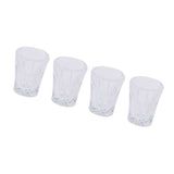 Maxbell Dollhouse Miniature 4 Pieces Multicolor Drinking Water Glass Cups Set for 1:12 Scale