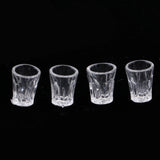 Maxbell Dollhouse Miniature 4 Pieces Multicolor Drinking Water Glass Cups Set for 1:12 Scale
