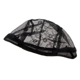 Maxbell Black Hair Net Wig Cap for Women Making Wig with Adjustable Straps Swiss Lace Medium Size