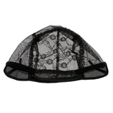 Maxbell Black Hair Net Wig Cap for Women Making Wig with Adjustable Straps Swiss Lace Medium Size