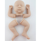 Maxbell 22inch Unpainted Reborn Kits Sleeping Baby Doll with Soft Silicone Head 3/4 Arms Full Legs Kids Gift Adult Collections #1