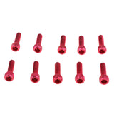 Maxbell 10pcs M6 x 20mm Pitch Alloy Steel Hex Bolt Socket Head Cap Screws  Red