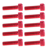 Maxbell 10pcs M6 x 20mm Pitch Alloy Steel Hex Bolt Socket Head Cap Screws  Red