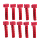 Maxbell 10pcs M6 x 20mm Pitch Alloy Steel Hex Bolt Socket Head Cap Screws  Red