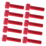 Maxbell 10pcs M6 x 20mm Pitch Alloy Steel Hex Bolt Socket Head Cap Screws  Red