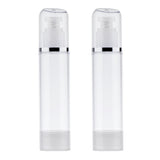 Maxbell 2pcs 100ml Empty Airless Lotion Cream Pump Plastic Container Cosmetic Bottle Dispenser Travel Containers