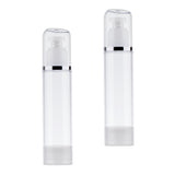 Maxbell 2pcs 100ml Empty Airless Lotion Cream Pump Plastic Container Cosmetic Bottle Dispenser Travel Containers