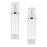 Maxbell 2pcs 100ml Empty Airless Lotion Cream Pump Plastic Container Cosmetic Bottle Dispenser Travel Containers