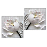 Maxbell 2pcs Canvas Print 3D White Rose Flower Prints Wall Art Poster Picture with Unframed Paintings Picture