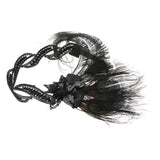 Maxbell 1920s Flapper Headband Roaring 20s Headpiece Gatsby Peacock Feather Headwear