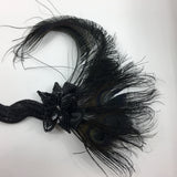 Maxbell 1920s Flapper Headband Roaring 20s Headpiece Gatsby Peacock Feather Headwear