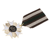 Maxbell Crown Geometric Medal Vintage Badge Fabric Uniform Brooch Pin Patriot Medal