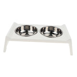 Maxbell Puppy Dog Pet Cat Litter Food Feeding Weaning Stainless Steel Feeder Bowl