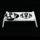 Maxbell Puppy Dog Pet Cat Litter Food Feeding Weaning Stainless Steel Feeder Bowl