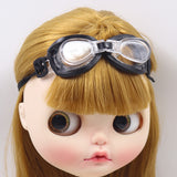 Maxbell For 1/6 Blythe Doll Beach Seaside Accessory New Swimming Goggles with Black Side