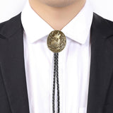 Maxbell Bronze Wolf Head Native American Bolo Ties Western Cowboy Necktie Bootlace Tie Wonderful Gift