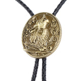 Maxbell Bronze Wolf Head Native American Bolo Ties Western Cowboy Necktie Bootlace Tie Wonderful Gift