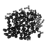 Maxbell 50 Pieces Fishing Connector Quick Change Beads for Hook Links Method Feeders Fishing Accessories