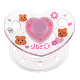 Maxbell Baby Doll Lovely Cartoon Dummy Pacifier Reborn Magnetic Pacifier Toy Accessories Pink & Clear