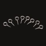 Maxbell 200pcs Eye Bolts Needle Screw White K Eye Pin Keychain DIY Pendants Supplies