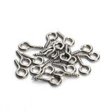 Maxbell 200pcs Eye Bolts Needle Screw White K Eye Pin Keychain DIY Pendants Supplies