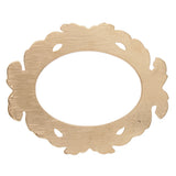 Maxbell Baroque Oval Resin Wall Door Frame Artistic Home Decor Wedding Favors Gold 9.6x7.8x0.8 cm