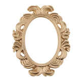 Maxbell Baroque Oval Resin Wall Door Frame Artistic Home Decor Wedding Favors Gold 9.6x7.8x0.8 cm