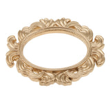 Maxbell Baroque Oval Resin Wall Door Frame Artistic Home Decor Wedding Favors Gold 9.6x7.8x0.8 cm