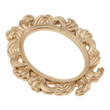 Maxbell Baroque Oval Resin Wall Door Frame Artistic Home Decor Wedding Favors Gold 9.6x7.8x0.8 cm