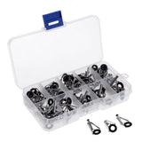 Maxbell 80Pcs/box Heavy Duty Sea Boat Fishing Rod Guides Top Tips Pole Rod Eye Rings, 10 Mixed Sizes