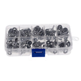 Maxbell 80Pcs/box Heavy Duty Sea Boat Fishing Rod Guides Top Tips Pole Rod Eye Rings, 10 Mixed Sizes