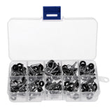 Maxbell 80Pcs/box Heavy Duty Sea Boat Fishing Rod Guides Top Tips Pole Rod Eye Rings, 10 Mixed Sizes
