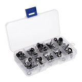 Maxbell 80Pcs/box Heavy Duty Sea Boat Fishing Rod Guides Top Tips Pole Rod Eye Rings, 10 Mixed Sizes