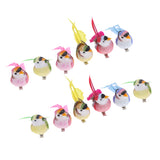 Maxbell 12pcs Magpie Lifelike Artificial Feathered Foam Bird for Displays, Crafting and More