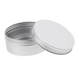 Maxbell Pack of 5 Portable 250ml/8.8oz Empty Cosmetic Container Silver Aluminium Pot Jar Tin Lip Balm Makeup Bottle Storage Pill Box