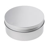 Maxbell Pack of 5 Portable 250ml/8.8oz Empty Cosmetic Container Silver Aluminium Pot Jar Tin Lip Balm Makeup Bottle Storage Pill Box