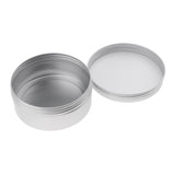 Maxbell Pack of 5 Portable 250ml/8.8oz Empty Cosmetic Container Silver Aluminium Pot Jar Tin Lip Balm Makeup Bottle Storage Pill Box