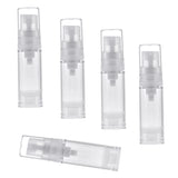 Maxbell 5x 5ml Clear Vacuum Pump Bottle Cosmetic Lotions Container Tubes Dispenser