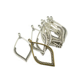 Maxbell 24Pcs Tibetan Silver Bronze Earring Leaf Drop Frame Charms Pendants DIY