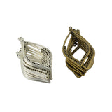 Maxbell 24Pcs Tibetan Silver Bronze Earring Leaf Drop Frame Charms Pendants DIY