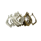 Maxbell 24Pcs Tibetan Silver Bronze Earring Leaf Drop Frame Charms Pendants DIY