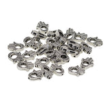 Maxbell 30 Piece Tibetan Silver Alloy Blank   Hand Shape Evil Eye Loose Spacer Beads Jewelry Making Charms for DIY Necklace Bracelet Jewelry