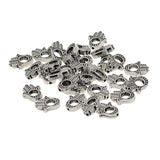 Maxbell 30 Piece Tibetan Silver Alloy Blank   Hand Shape Evil Eye Loose Spacer Beads Jewelry Making Charms for DIY Necklace Bracelet Jewelry