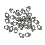 Maxbell 30 Piece Tibetan Silver Alloy Blank   Hand Shape Evil Eye Loose Spacer Beads Jewelry Making Charms for DIY Necklace Bracelet Jewelry