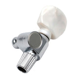 Maxbell Chrome Banjo 5th Geared Tuning Peg Tuner Machine Head with White Pearl Button